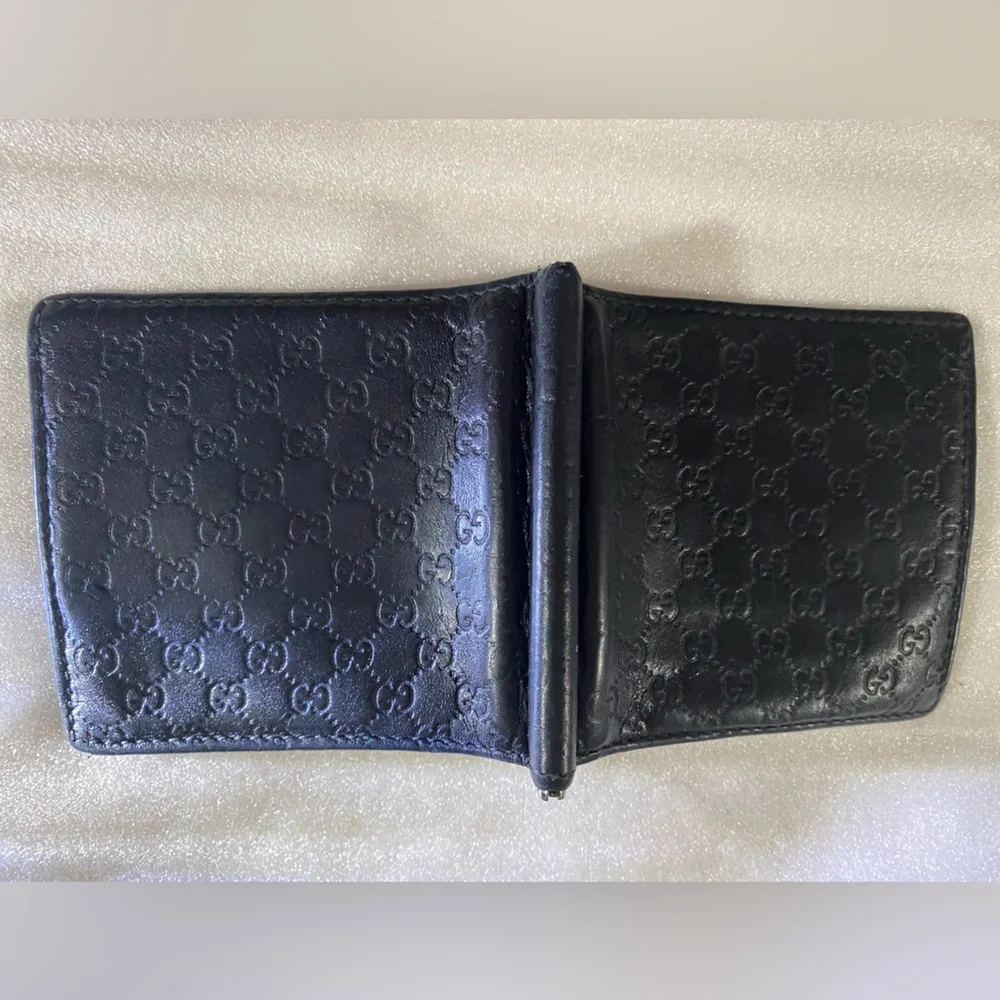 Gucci Black Leather Wallet with Money Clip Accessory - Picture 9 of 13